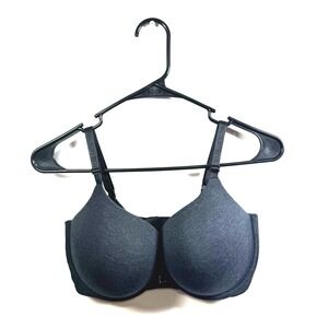 Victoria's Secret T-Shirt Perfect Shape Cotton Logo Hardware Push-Up Bra 36DDD